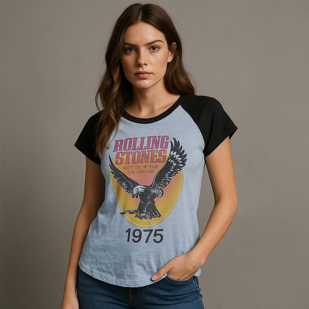 Lucky Brand Woman’s The Rolling Stone Cotton Top Size Medium